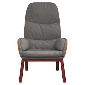Relaxační křeslo světle šedé textil - obrázek 3