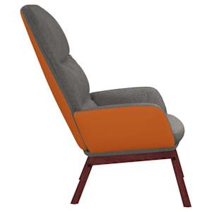Relaxační křeslo světle šedé textil - obrázek 4