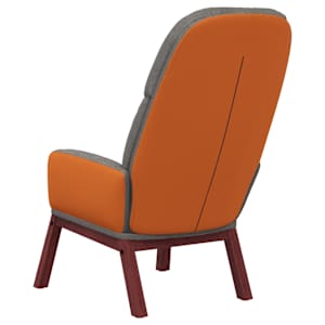 Relaxační křeslo světle šedé textil - obrázek 5