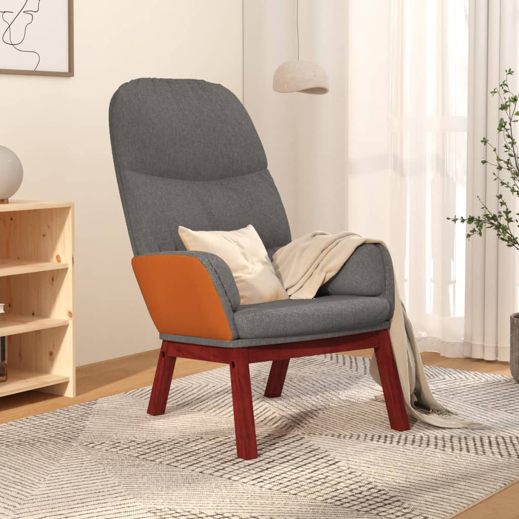 Chaise de relaxation Gris clair Tissu