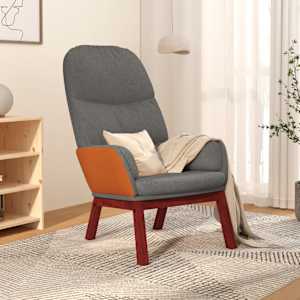 Relaxační křeslo světle šedé textil - obrázek 1