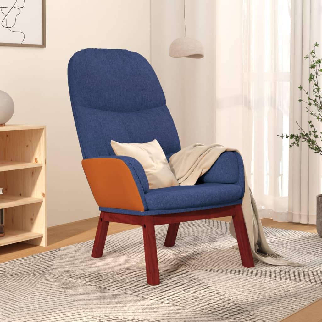 vida XL Relaxsessel Blau Stoff