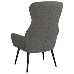 Relaxační křeslo světle šedé textil - obrázek 5