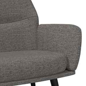 Relaxační křeslo světle šedé textil - obrázek 6