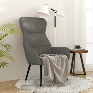 Relaxační křeslo světle šedé textil - obrázek 1