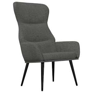 Relaxační křeslo tmavě šedé textil - obrázek 2