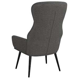 Relaxační křeslo tmavě šedé textil - obrázek 5