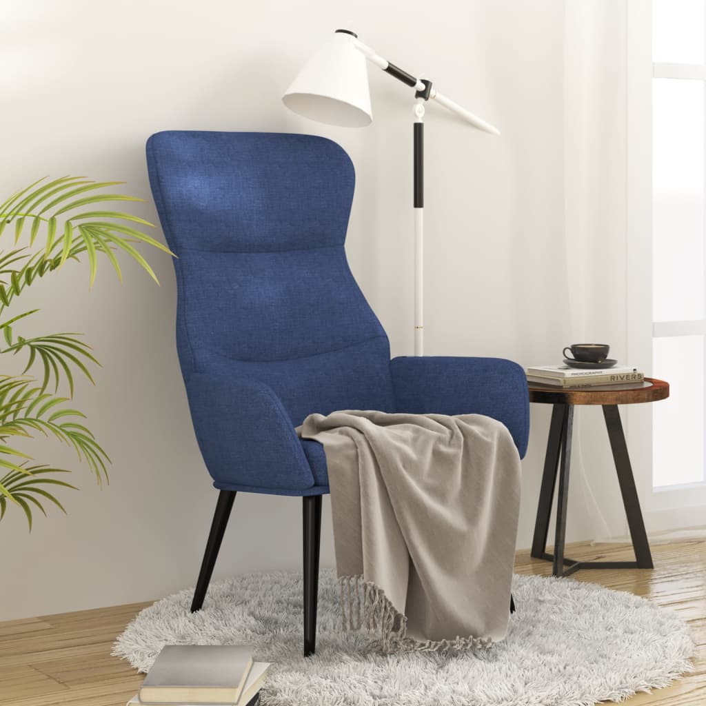 vidaXL Relaxsessel Blau Stoff