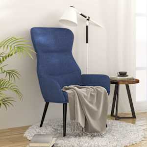 Relaxační křeslo modré textil - obrázek 1