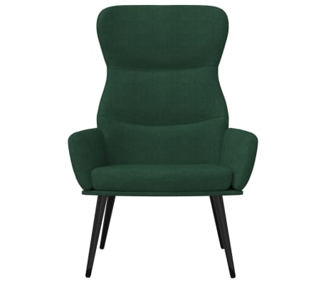 vidaXL atpūtas krēsls, tumši zaļš samts