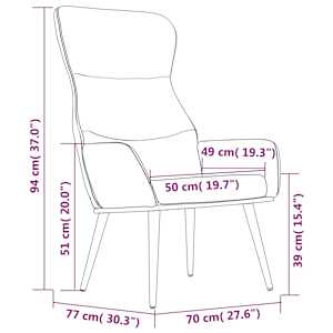 Relaxační křeslo černé textil - obrázek 8