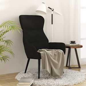 Relaxační křeslo černé textil - obrázek 1