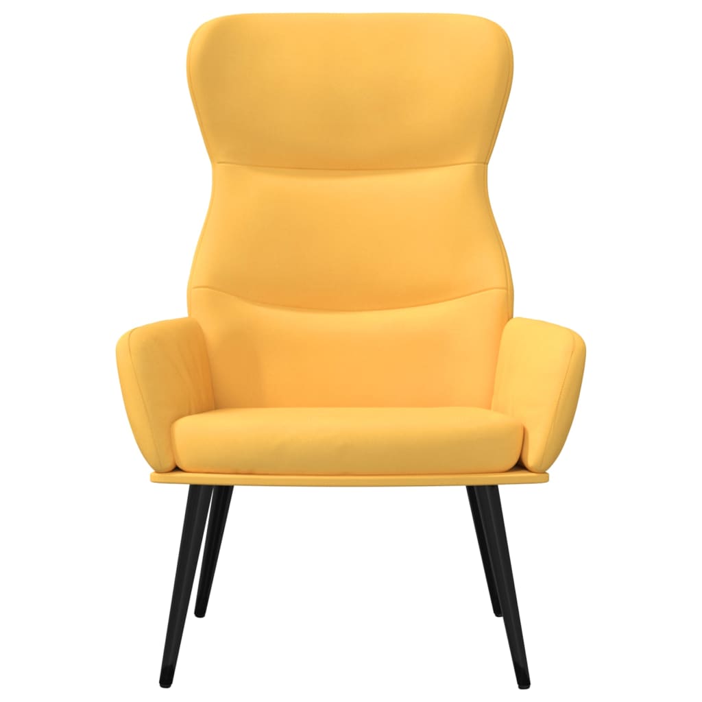 vidaXL Relaxstoel stof mosterdgeel afbeelding