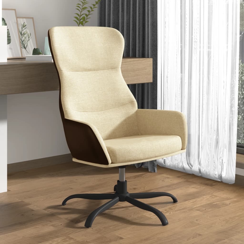 Petrashop  Relaxační židle krémová textil