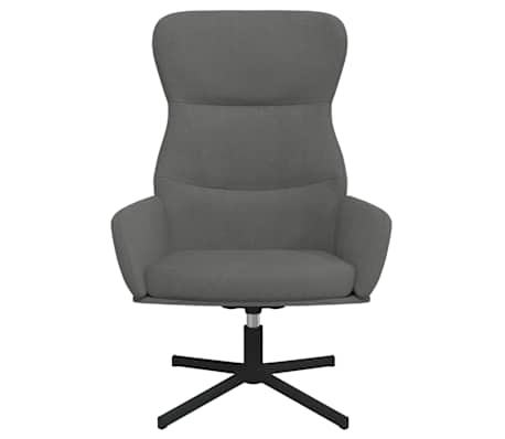 vidaXL Scaun de relaxare, gri &icirc;nchis, catifea