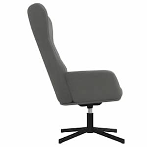 Relaxační křeslo tmavě šedé samet - obrázek 4