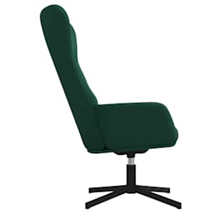 Relaxační křeslo tmavě zelené samet - obrázek 4