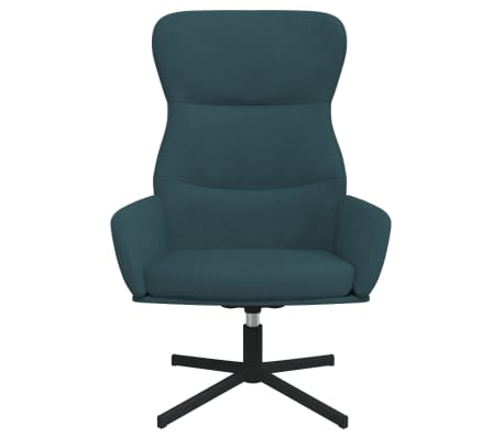 vidaXL Scaun de relaxare, albastru, catifea