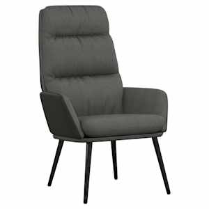 Relaxační křeslo tmavě šedé textil - obrázek 2