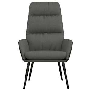 Relaxační křeslo tmavě šedé textil - obrázek 3