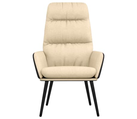 vidaXL Relaxačn&iacute; křeslo kr&eacute;mov&eacute; textil