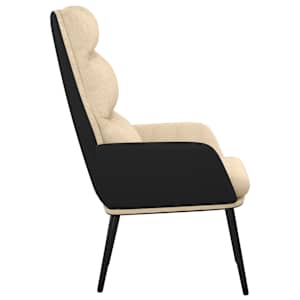 Relaxační křeslo krémové textil - obrázek 4