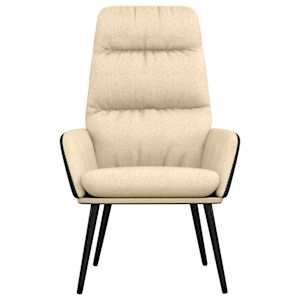 vidaXL Relaxačn&iacute; křeslo kr&eacute;mov&eacute; textil