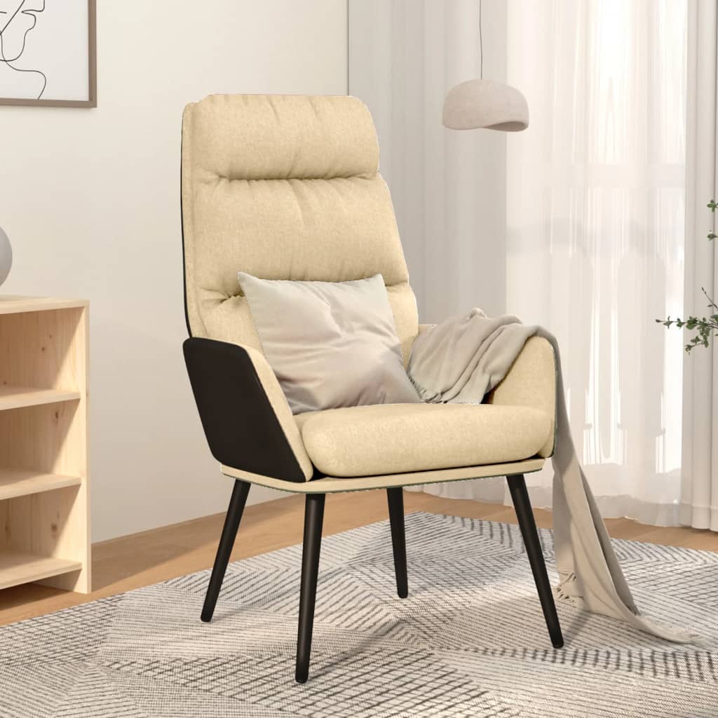vida XL Relaxsessel Creme Stoff