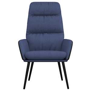Relaxační křeslo modré textil - obrázek 3