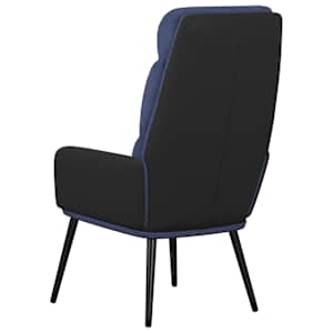 Relaxační křeslo modré textil - obrázek 5
