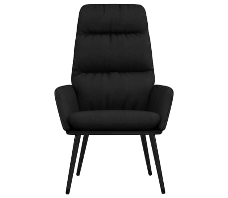 vidaXL Poilsio kėdė, juodos spalvos, audinys