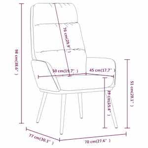 Relaxační křeslo černé textil - obrázek 9