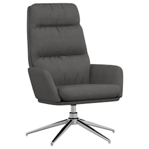 Relaxační křeslo tmavě šedé textil - obrázek 2
