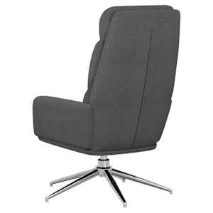 Relaxační křeslo tmavě šedé textil - obrázek 5