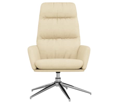 vidaXL Chaise de relaxation Crème Tissu