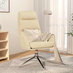 Relaxační křeslo krémové textil - obrázek 1