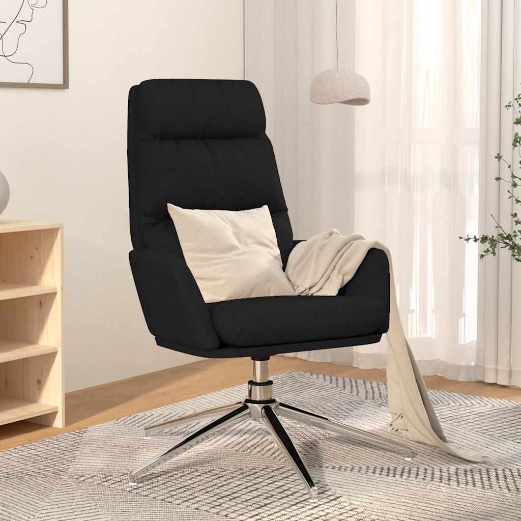 vidaXL Fotel, czarny, obity tkanin�
