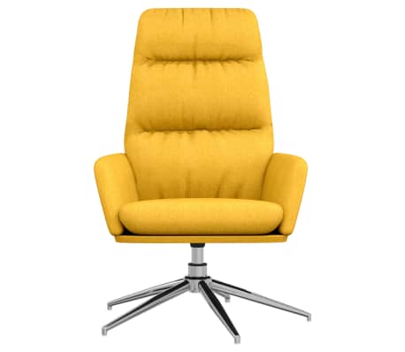 vidaXL Scaun de relaxare, galben muștar, material textil