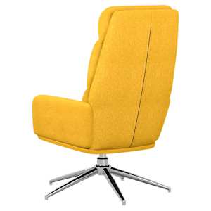 Relaxační křeslo hořčicově žluté textil - obrázek 5