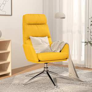 Relaxační křeslo hořčicově žluté textil - obrázek 1