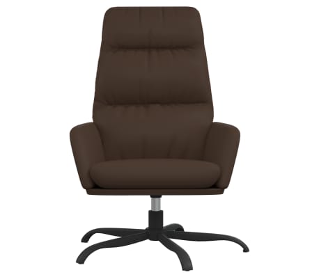 vidaXL Poilsio kėdė, rudos spalvos, dirbtinė oda