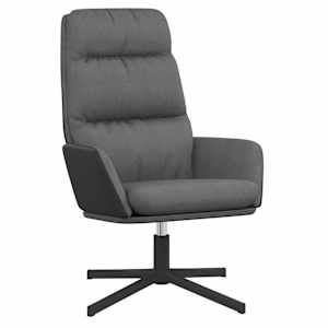 Relaxační křeslo světle šedé textil - obrázek 2