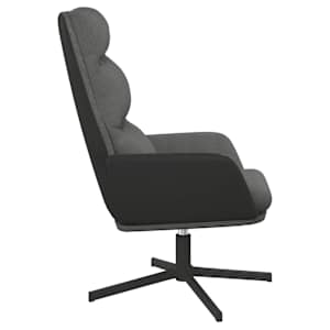 Relaxační křeslo světle šedé textil - obrázek 4