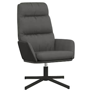 Relaxační křeslo tmavě šedé textil - obrázek 2