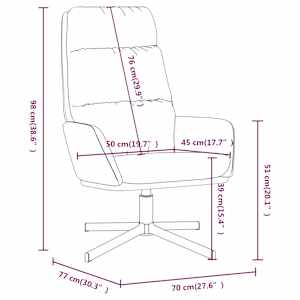 Relaxační křeslo tmavě šedé textil - obrázek 9