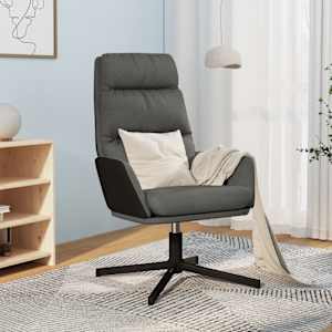 Relaxační křeslo tmavě šedé textil - obrázek 1