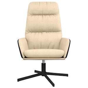 vidaXL Relaxstoel stof cr&egrave;mekleurig