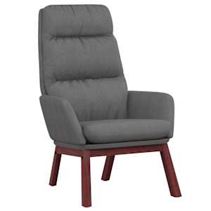 Relaxační křeslo světle šedé textil - obrázek 2
