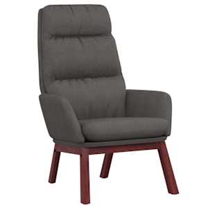 Relaxační křeslo tmavě šedé textil - obrázek 2