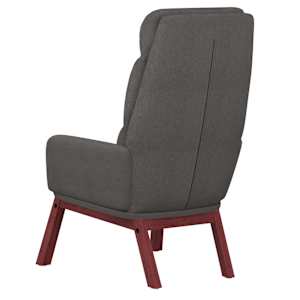 Relaxační křeslo tmavě šedé textil - obrázek 5